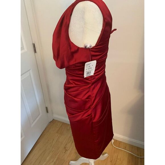 David’s bridal red bridesmaids size 2 made of honor sexy cocktail dress - Picture 5 of 5